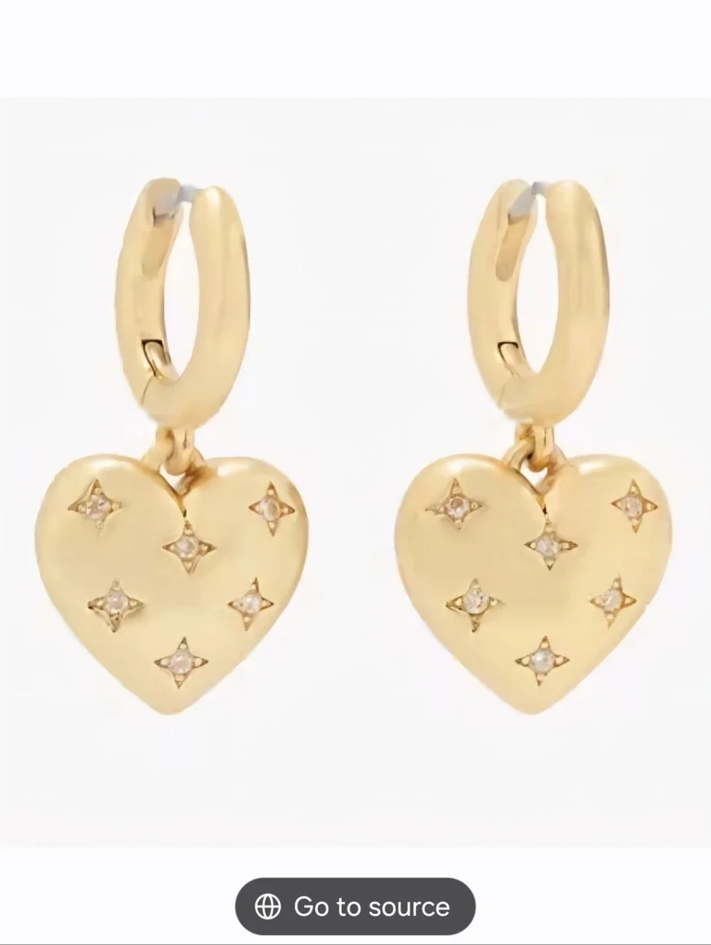NWT! Kate Spade My Precious Heart Huggies Earrings